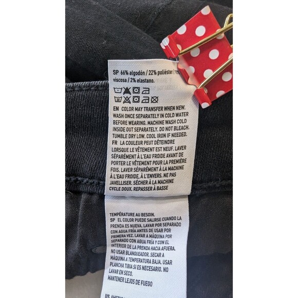 American Eagle Womens Black Curvy Highest Rise Flare Next Level Stretch 8 Xshort - Picture 8 of 9